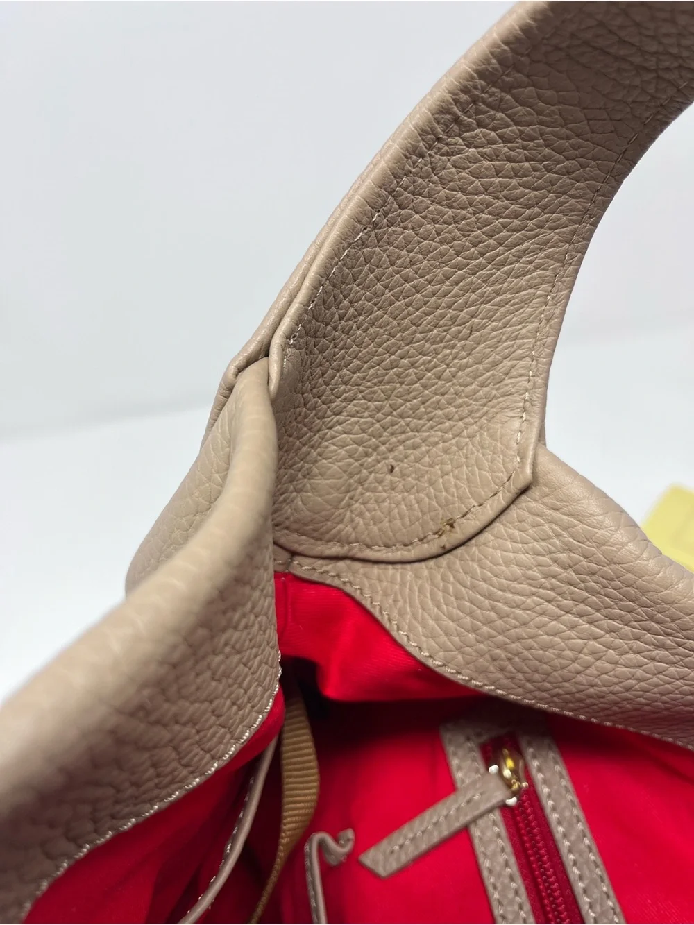 Dooney & Bourke Samba Logo Lock Sac Pebbled Leather Hobo Shoulder Bag - Taupe